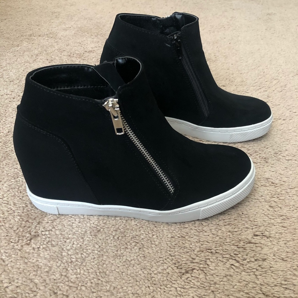 High top wedge sneakers